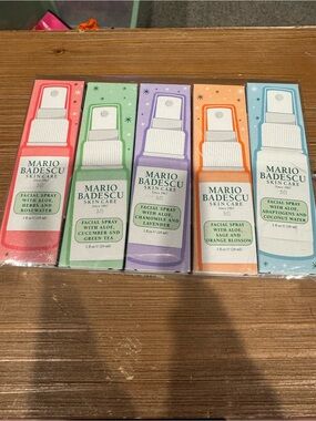 New Mario Badescu Facial Spray Set - Assorted Colors 5 Pack